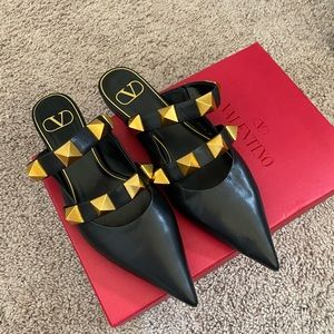 Valentino Roman Stud Flat Mule